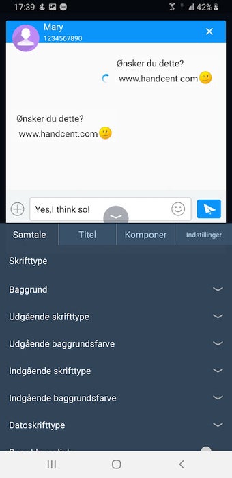 Obraz 0 dla Handcent Next SMS Danish …