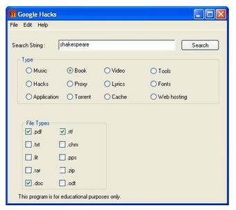 Image 0 for Google Hacks