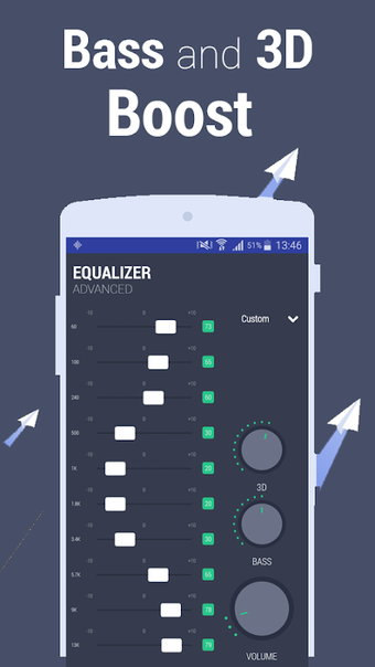 Equalizer – Advanced 10 band EQ with bass booster