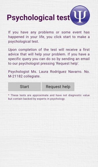 Test and psychological help