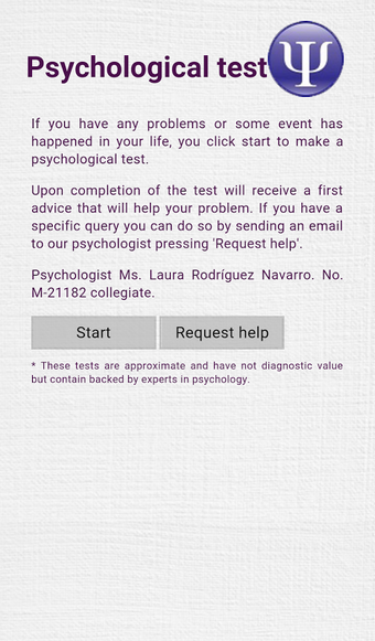 Test and psychological help