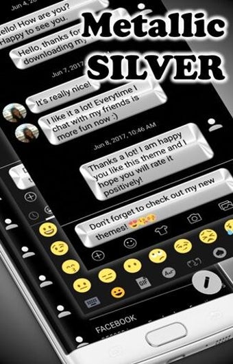 Immagine 0 per SMS Messages Metallic Sil…