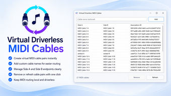 Obraz 0 dla Virtual Driverless MIDI C…