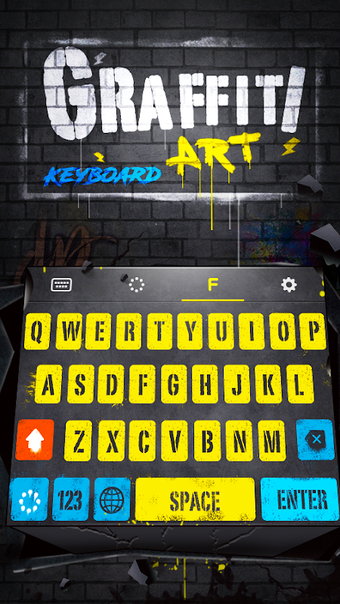 Yellow Graffiti Wall Keyb…の画像0