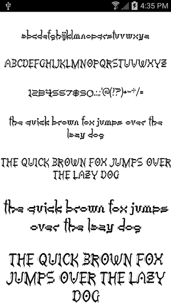 Fonts for FlipFont 50 11