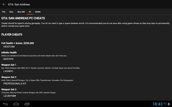 GTA for Cheats APK Screen Prints 11