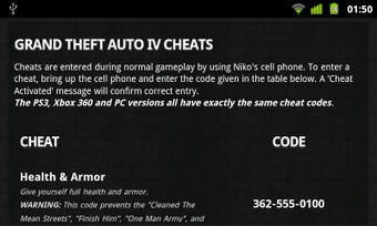 GTA for Cheats APK Screen Prints 4