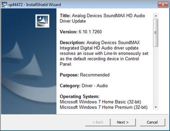 Imagen 0 para ADI SoundMax AC97 Integra…
