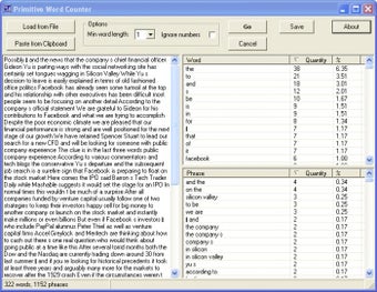 Primitive Word Counter