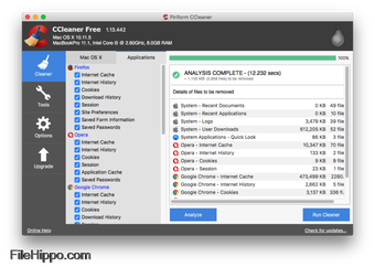 Ccleaner for macbook free download cnet