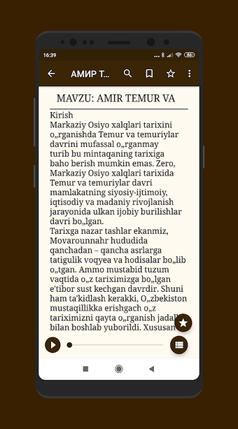 Bild 0 für Amir Temur tarixi