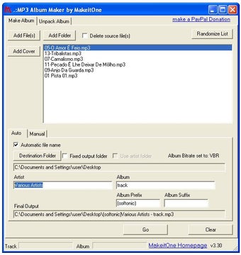 MakeitOne MP3 Album Maker