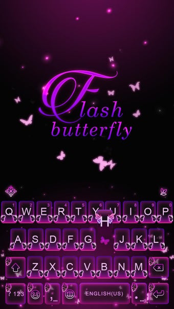 Flash Butterfly Keyboard Theme APK Snaps 2