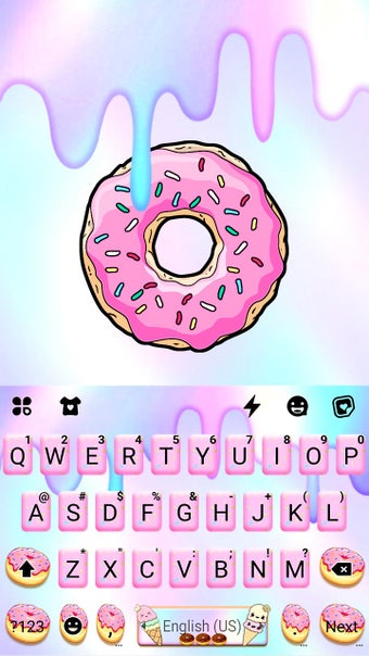 Obraz 0 dla Pastel Pink Donut Keyboar…