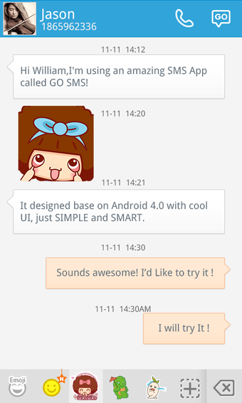 GO SMS CUTEMOC STICKER