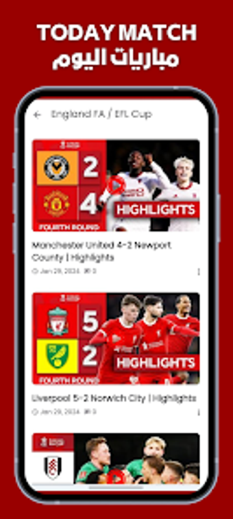 Image 0 for Live Football Today Match…