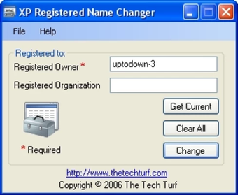 Imagen 0 para XP Registered Name Change…
