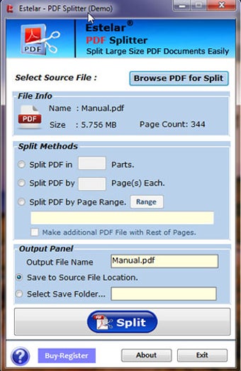 Image 1 for PDF Splitter