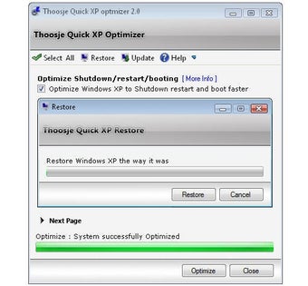 Image 0 for Thoosje Quick XP Optimize…