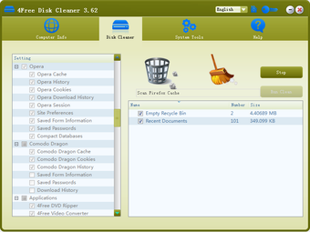 Image 0 for 4Free Disk Cleaner