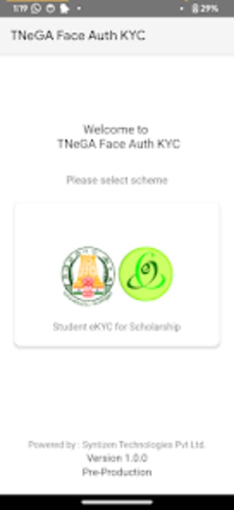 TNeGA Face Auth KYC App