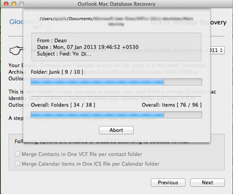 Bild 0 für Outlook Mac Database Reco…