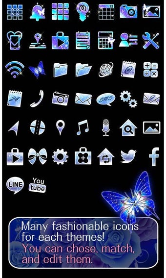 Obraz 0 dla ★FREE THEMES★Blue Papillo…