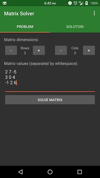 Imagen 0 para Matrix Solver