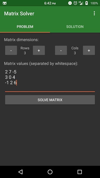 Matrix Solver