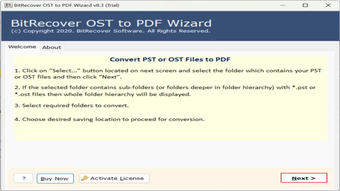 Imagen 0 para BitRecover OST to PDF Con…