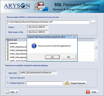 Obraz 0 dla Aryson SQL Password Recov…