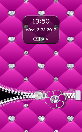 Diamond Zipper Lock Screen