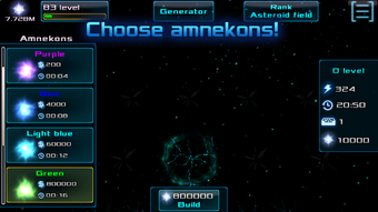 Amneka: Space evolution