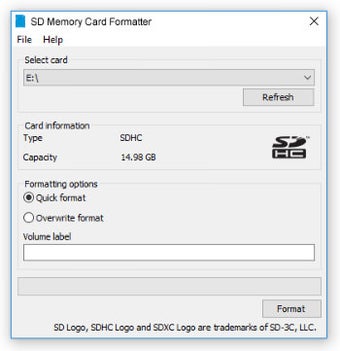 Obraz 0 dla SD Memory Card Formatter