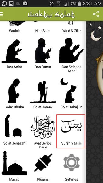 Bild 0 für Surah Yaasin - Plugin