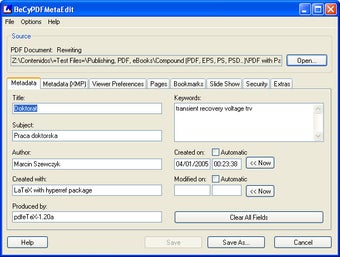 Image 2 pour BeCyPDFMetaEdit