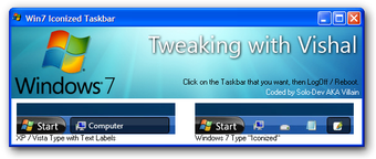 Windows 7 Taskbar Iconizer