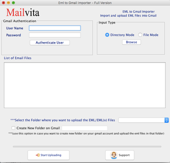 MailVita EML to Gmail Importer for Mac