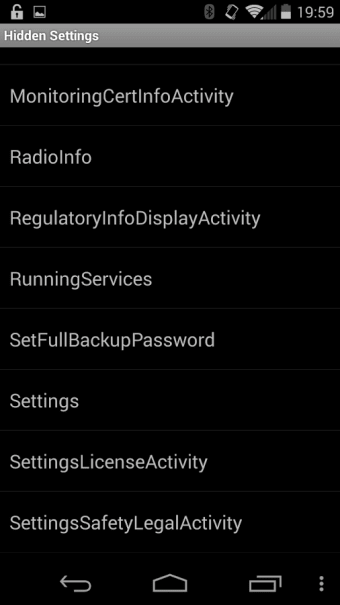 Hidden Android Settings