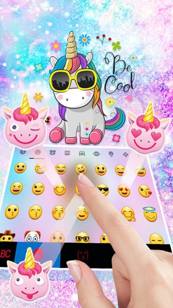 Cute Dreamy Unicorn Keyboard Background