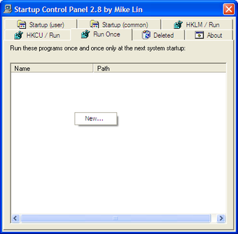 StartUp Control Panel