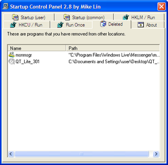 StartUp Control Panelの画像3