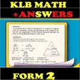 Icon of program: Form 2 Math Notes  Answer…