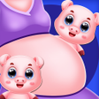 程序图标: Baby pig mommy newborn