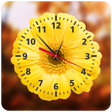 プログラムのアイコン: Flower Clock live wallpap…