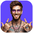Icône du programme : Man Tattoo & Hairstyle Ed…